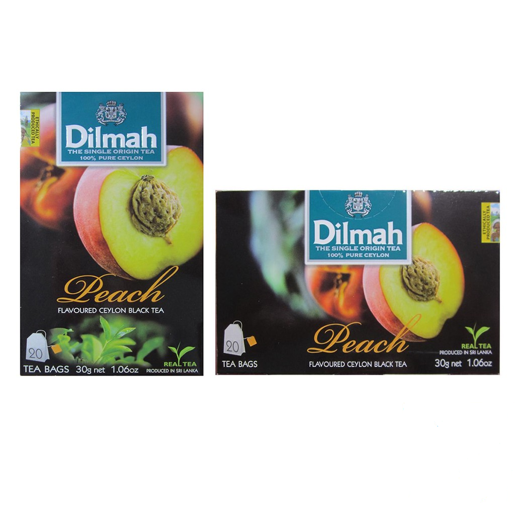 Trà Dilmah Hương Đào Hộp 30g (1,5 g x 20 gói túi lọc)