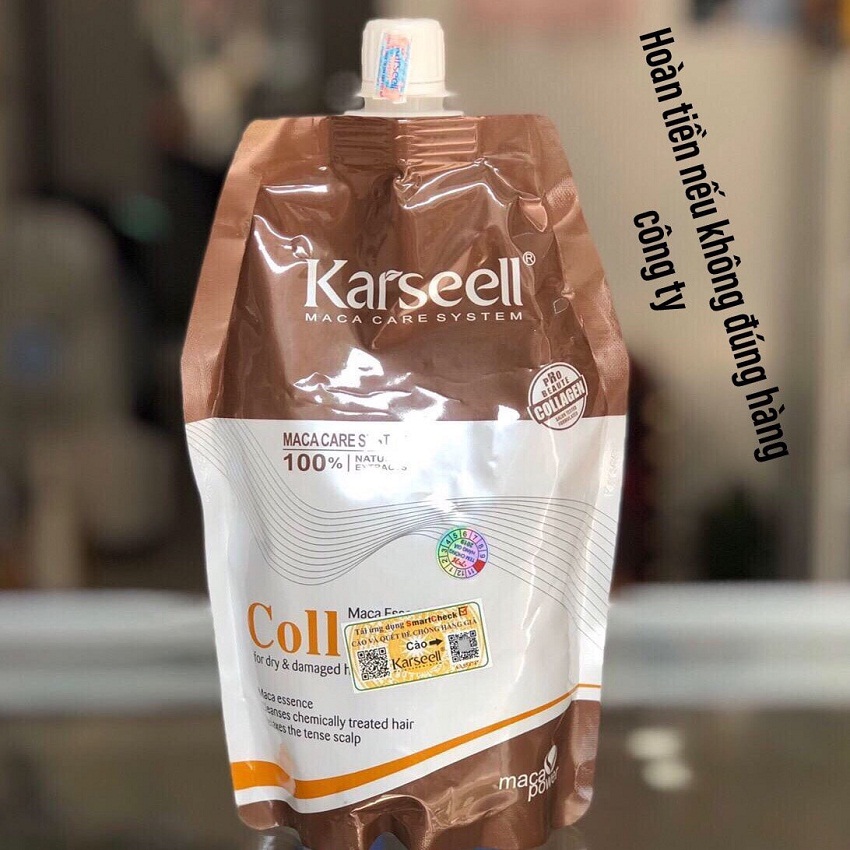 [HCM]Kem ủ dầu hấp Karseell Maca Essence Repair Collagen chăm sóc tóc khô xơ siêu mềm mượt 500ml