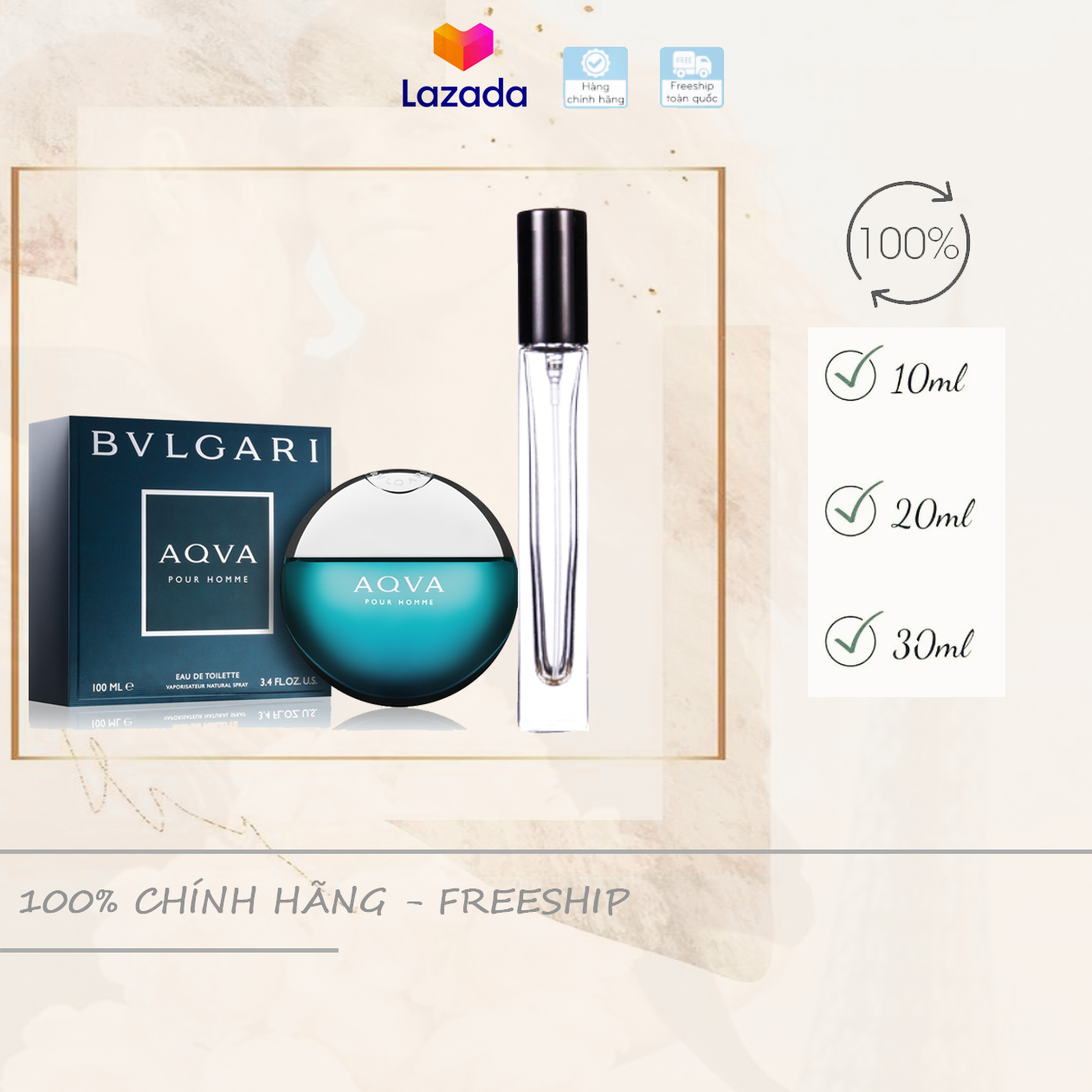 [Chiết 10-20-30ml] Bvlgari Aqva Pour Homme