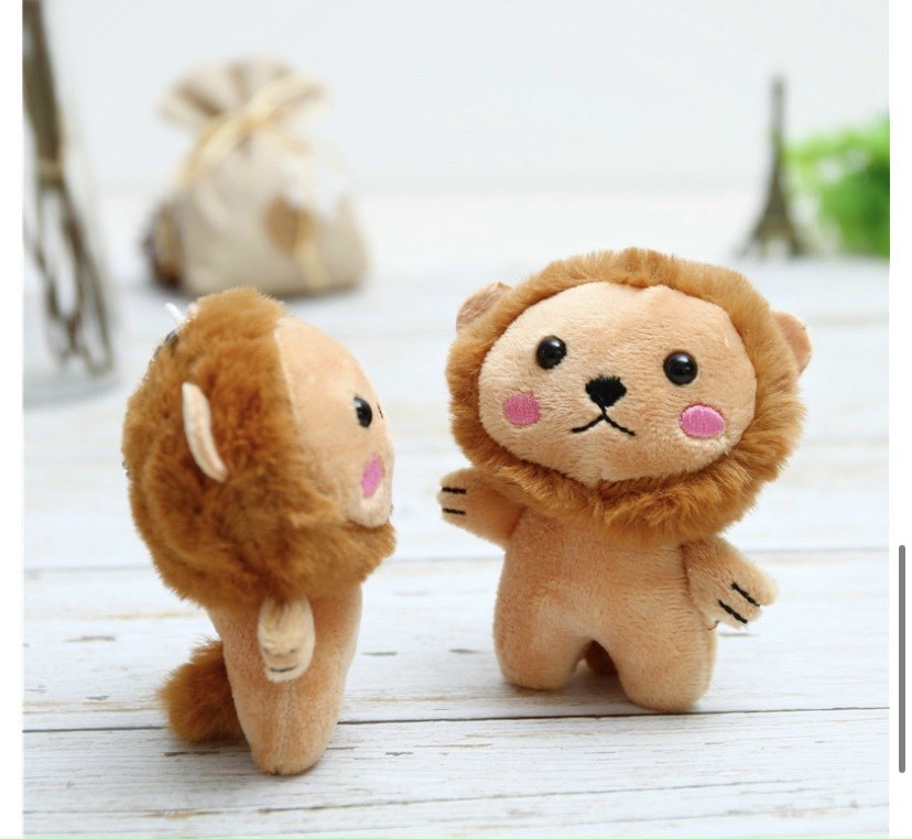 Móc khóa sư tử bông siêu dễ thương
