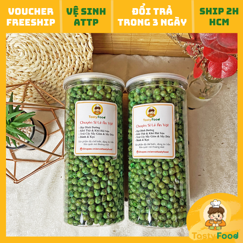 450G Đậu Hà Lan Rang Muối Tatsy Food | Hàng chất lượng thượng hạng