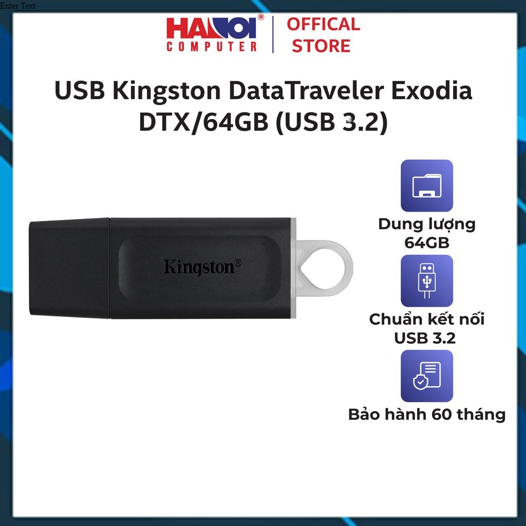 Thiết bị lưu trữ usb kingston 32gb/ 64gb/ 128gb datatraveler exodia dtx/32gb/64gb/128gb bảo hành 5 năm