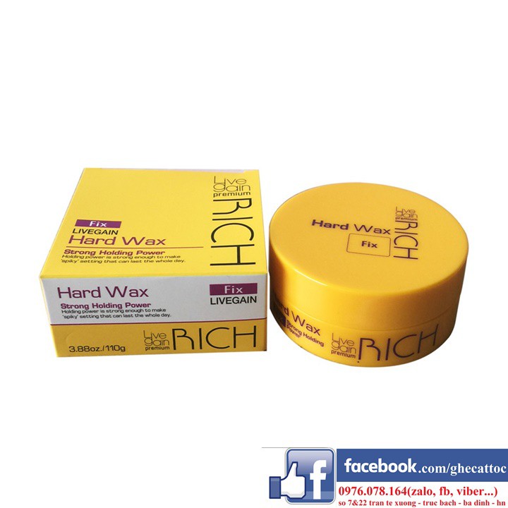 SÁP VUỐT TÓC LIVEGAIN SIÊU CỨNG HARD WAX FIX