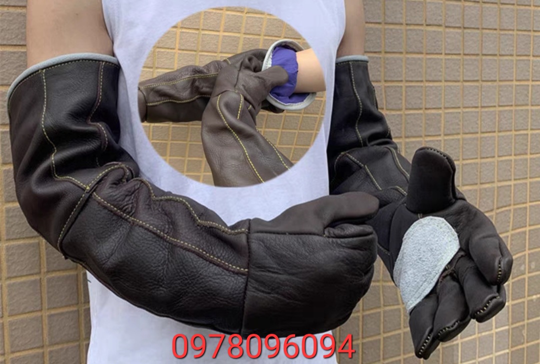 Găng tay da bò chống chồn hương cắn găng tay bắt chó chống chó cắn găng tay bắt mèo chống cắn găng tay hỗ trợ huấn luyện thể thao cho chó chống chó cắn