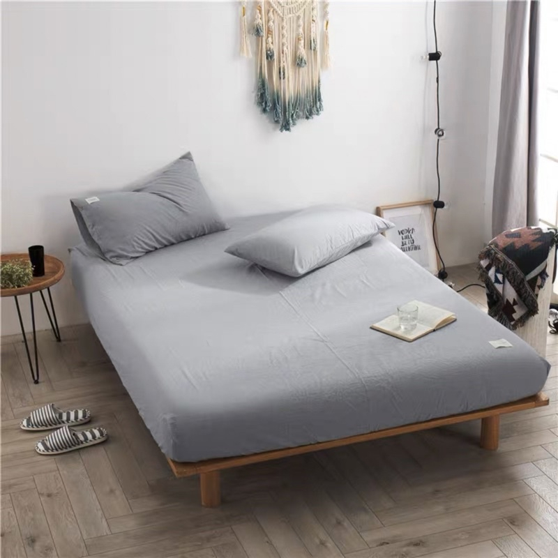 Bộ ga gối Cotton Tici MÂY BEDDING đủ màu cam hồng xám be đủ kích thước nệm