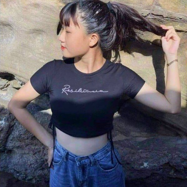 Áo Croptop Dây Rút 2 Bên