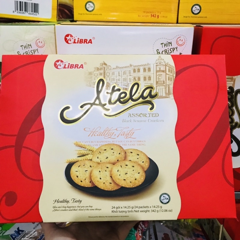 Bánh Quy Giòn Atela Libra Cracker Hộp Giấy 150Gr
