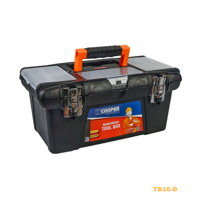 Thùng đồ nghề 16in - (41 x 22 x 19cm) CFCooper (màu đen) TB16-Đ