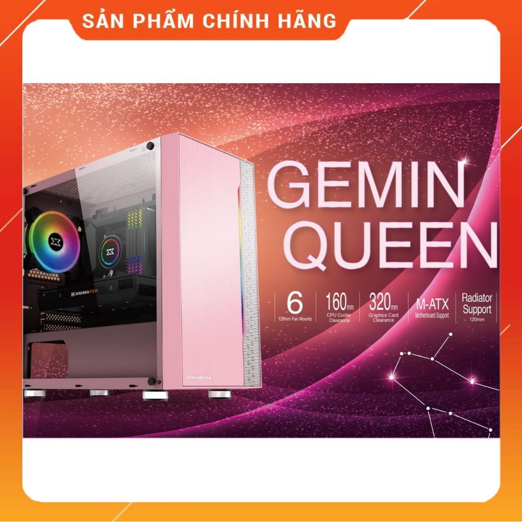 BÁO GIÁ Vỏ Case Xigmatek Gemini White | Shopee Lazada Sendo Tiki mới nhất 28 Vỏ Case Máy Tính XIGMATEK GEMINI QUEEN - PREMIUM M-ATX, RGB STRIP