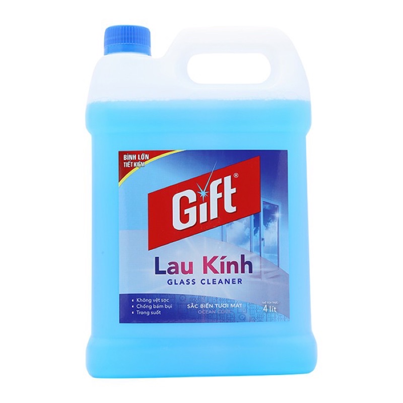 Nước lau kính Gift sắc biển 4L
