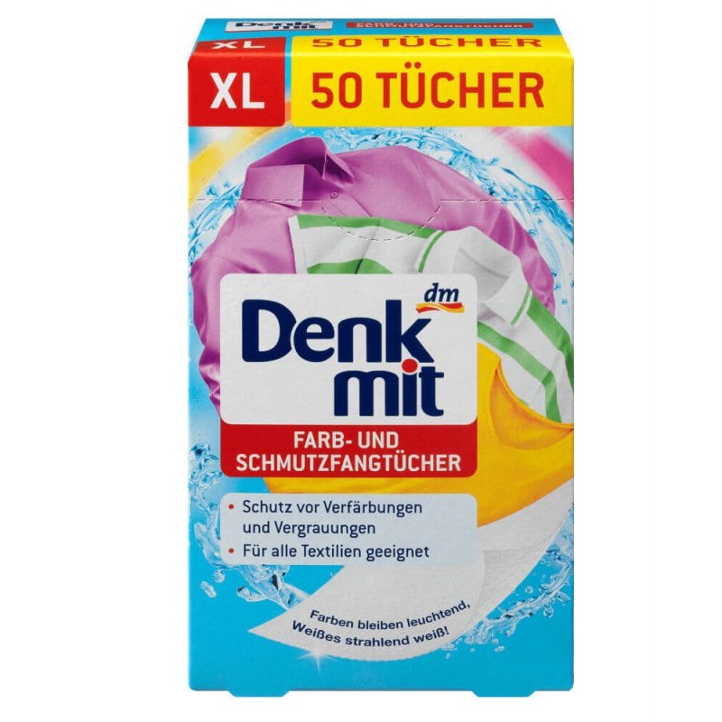 Miếng giữ màu quần áo Denkmit - 50 miếng (Đức)