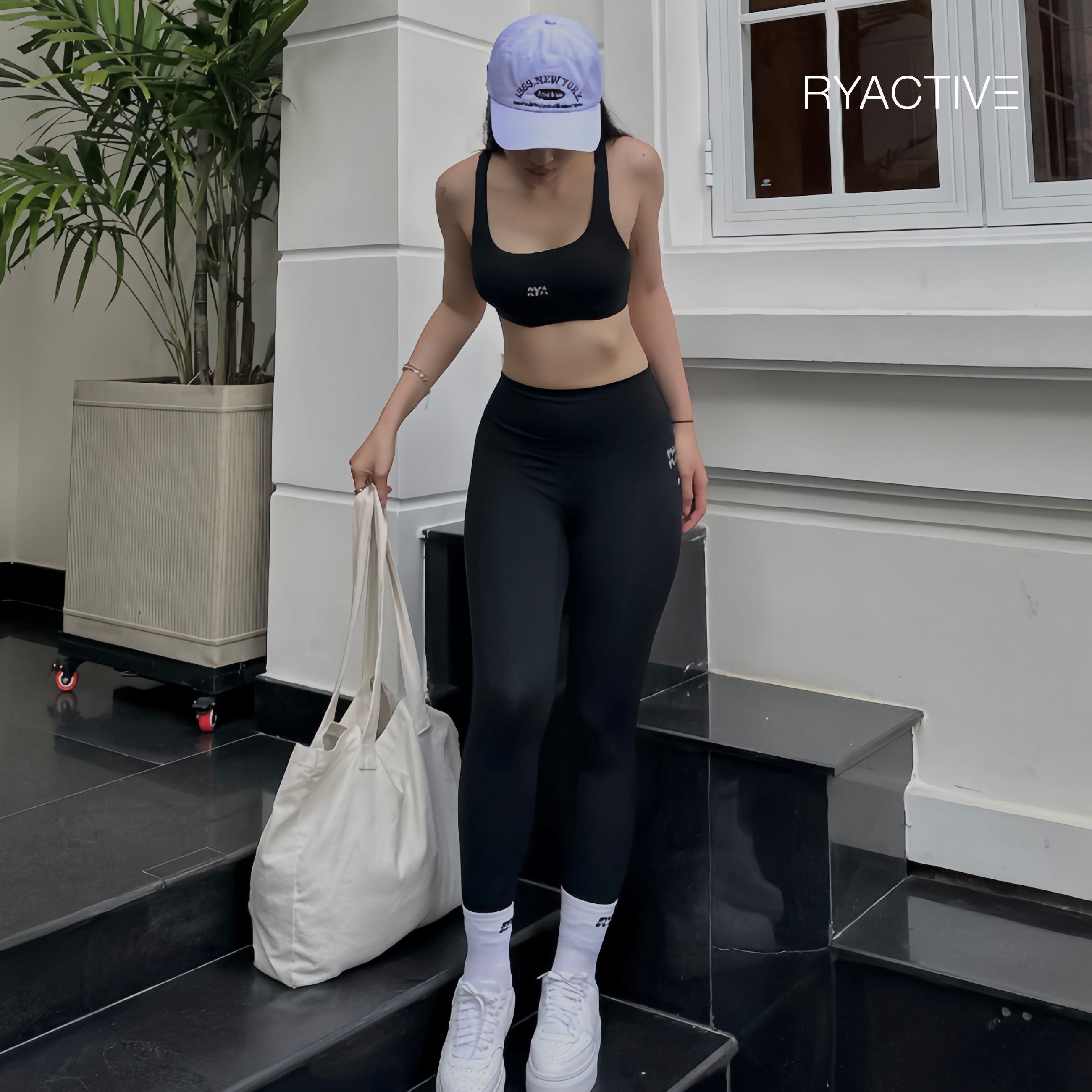 Áo ngực thể thao RYACTIVE - COOL SPORTBRA Black
