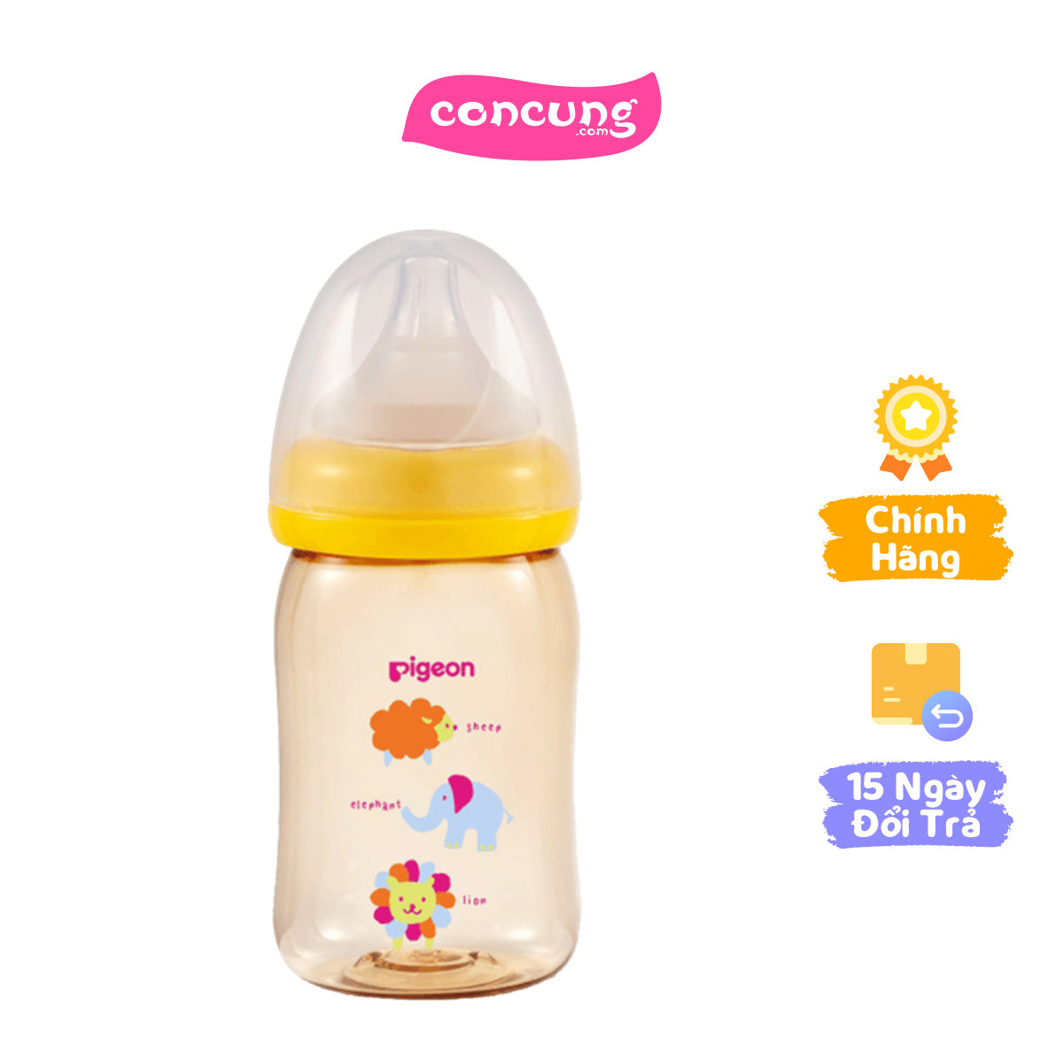 Bình sữa Pigeon nhựa PPSU Plus hình thú