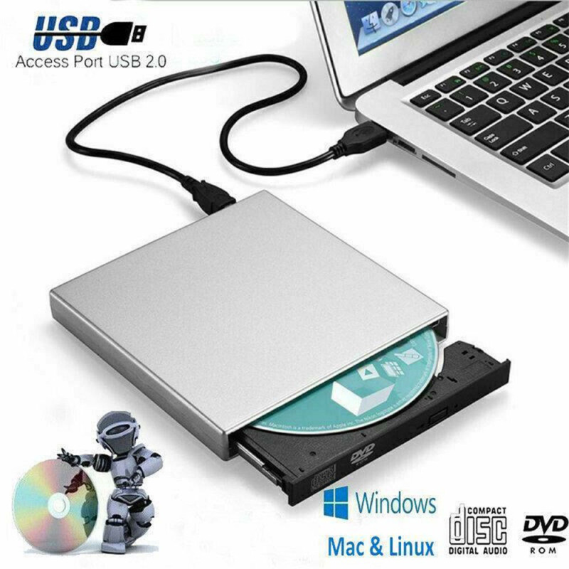 Bảng giá 【Miễn phí vận chuyển】 USB Burner Đa năng Di động Phổ Bên ngoài đĩa USB DVD CD ROM thông Trình điều khiển Trình ghi lại Ổ ghi Burner cho Máy tính xách tay MAC Phong Vũ