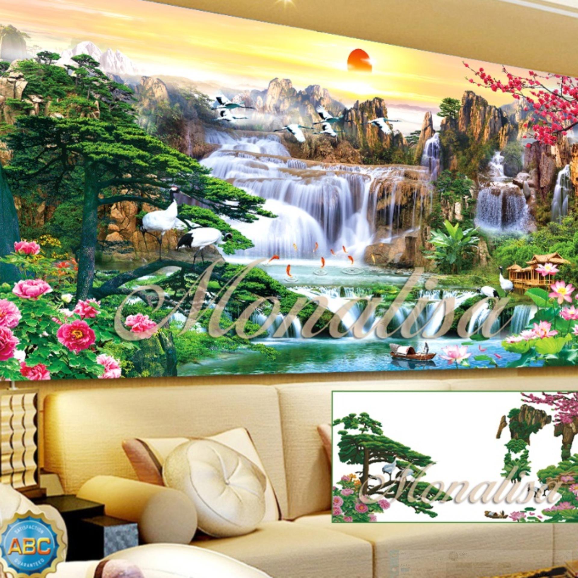 Tranh đính Đá Phong Cảnh Lưu Thủy Sinh Tài