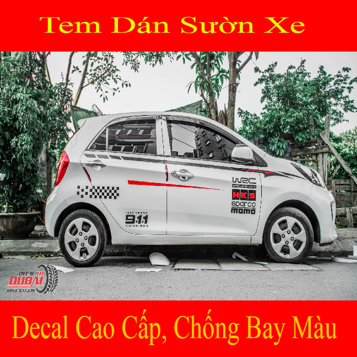 Tem dán sườn xe Ô tô Hatback 00013