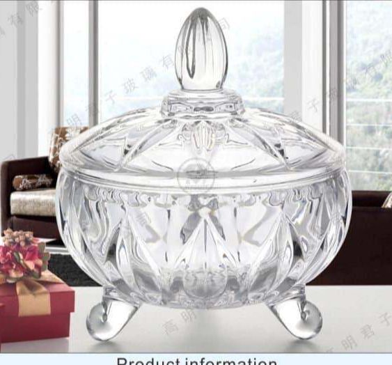 Combo of 3 Glass Jam Jars for Storing Melon Seed Jam during Tet with Beautiful Patterned Lids