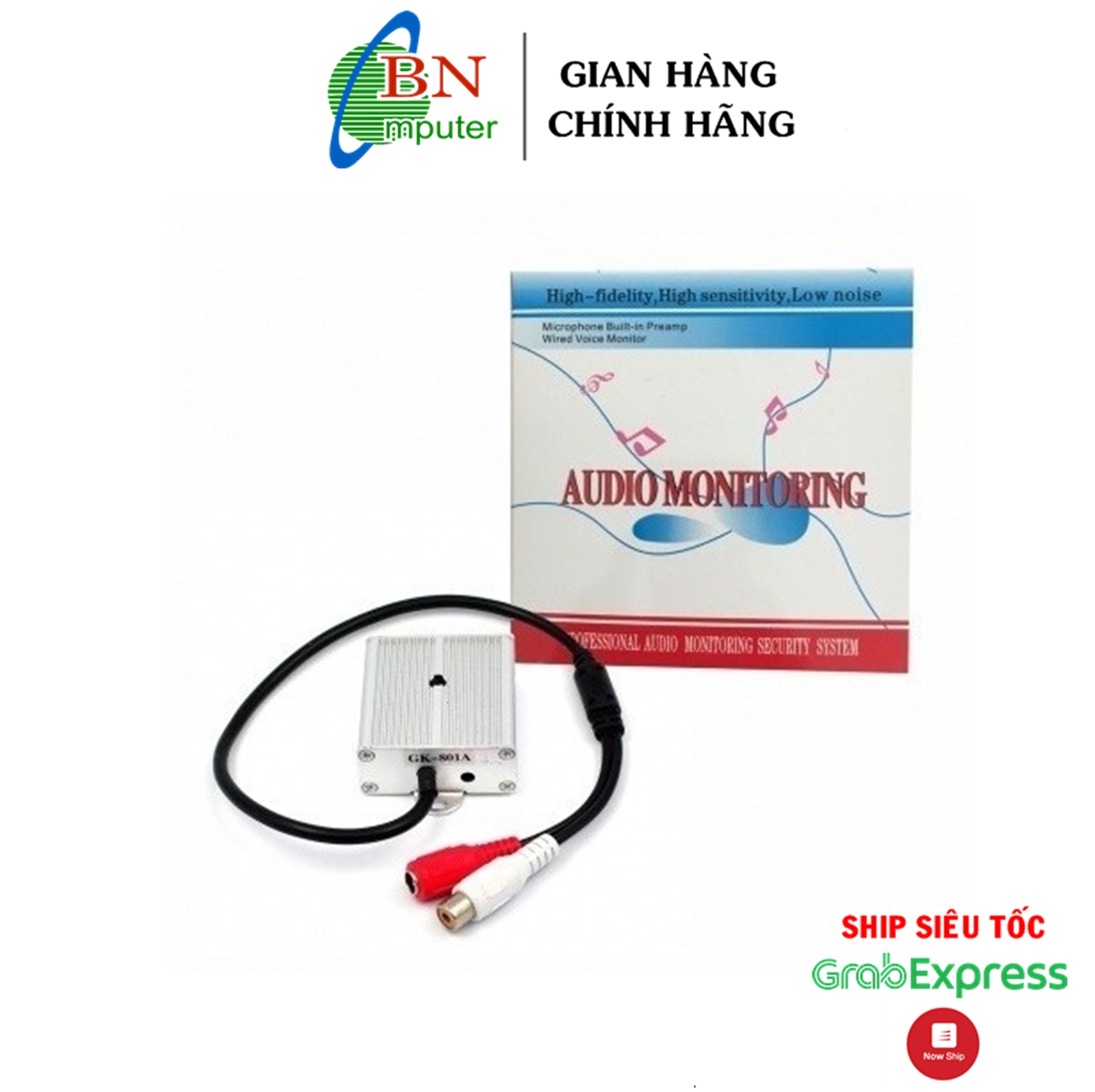 Mic thu âm camera giám sát vỏ sắt