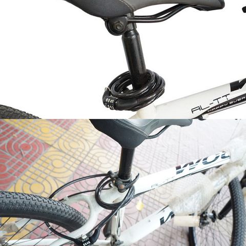 KHÓA DÂY XE ĐẠP 4 SỐ BICYCLE LOCK MÃ KHÓA CỐ ĐỊNH