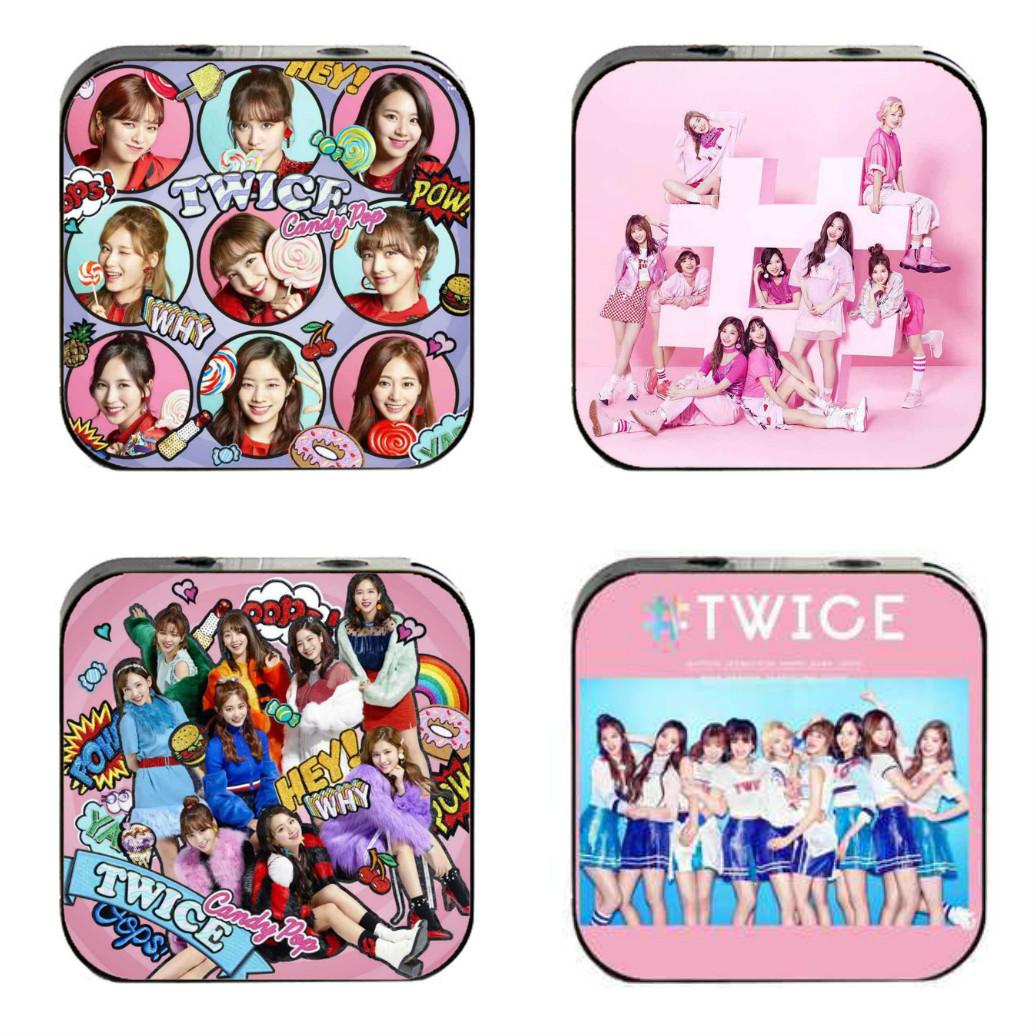 Máy nghe nhạc Twice cầm tay mini tặng tai nghe cắm dây có mic và dây sạc nhỏ gọn tiện lợi