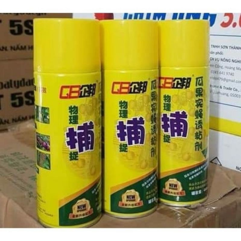 Chai keo xịt bẫy ruồi vàng, côn trùng.