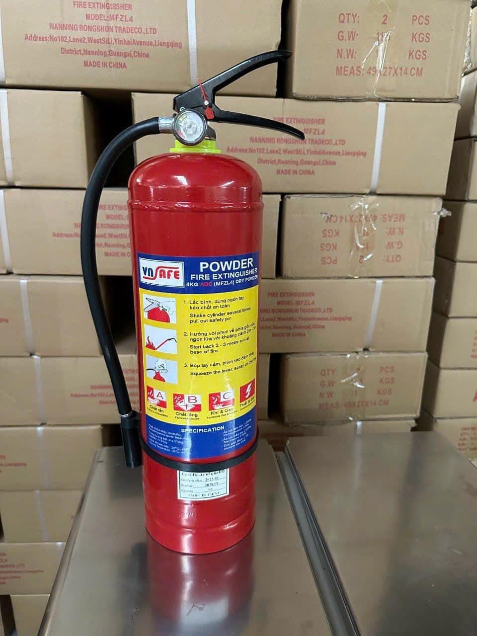 Bình chữa cháy bột ABC 4kg Vnsafe
