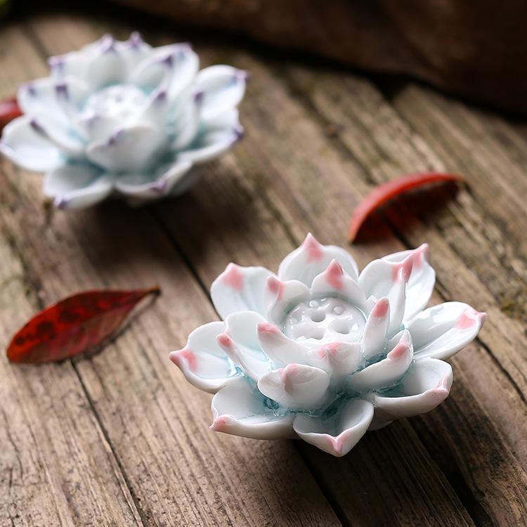 [HCM]Lư hương hoa sen gốm trang trí Decor