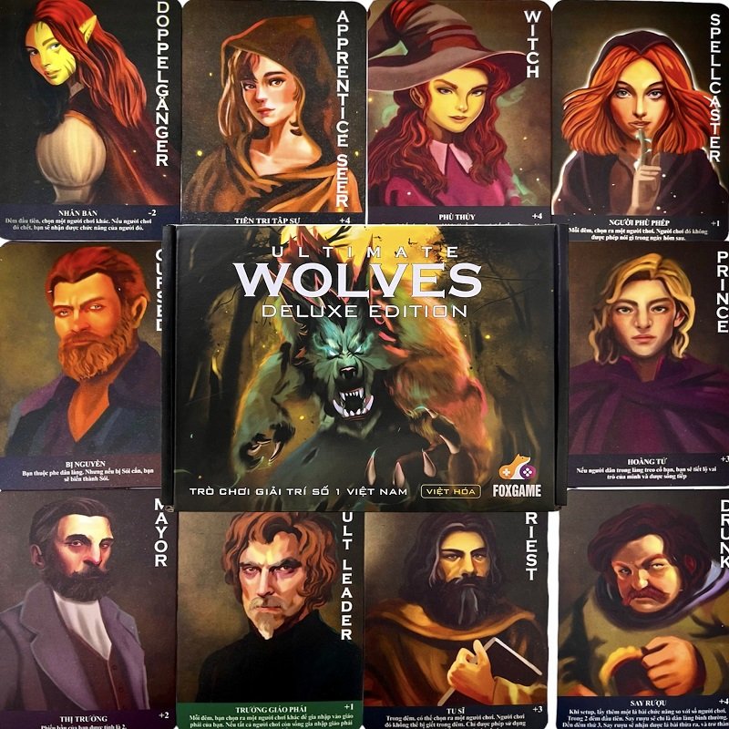 Bộ Bài Ma Sói Ultimate Deluxe Việt Hoá hộp cứng cao cấp