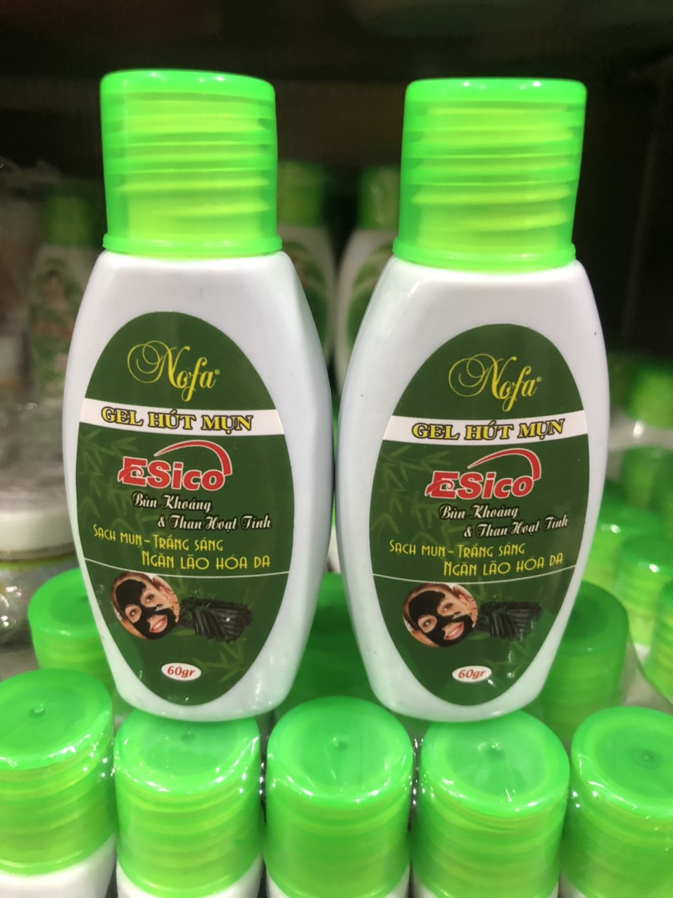 [HCM]COMBO 2 CHAI  Gel lột Mụn Than Hoạt Tính  ESICO 60g ( chai nắp xanh)