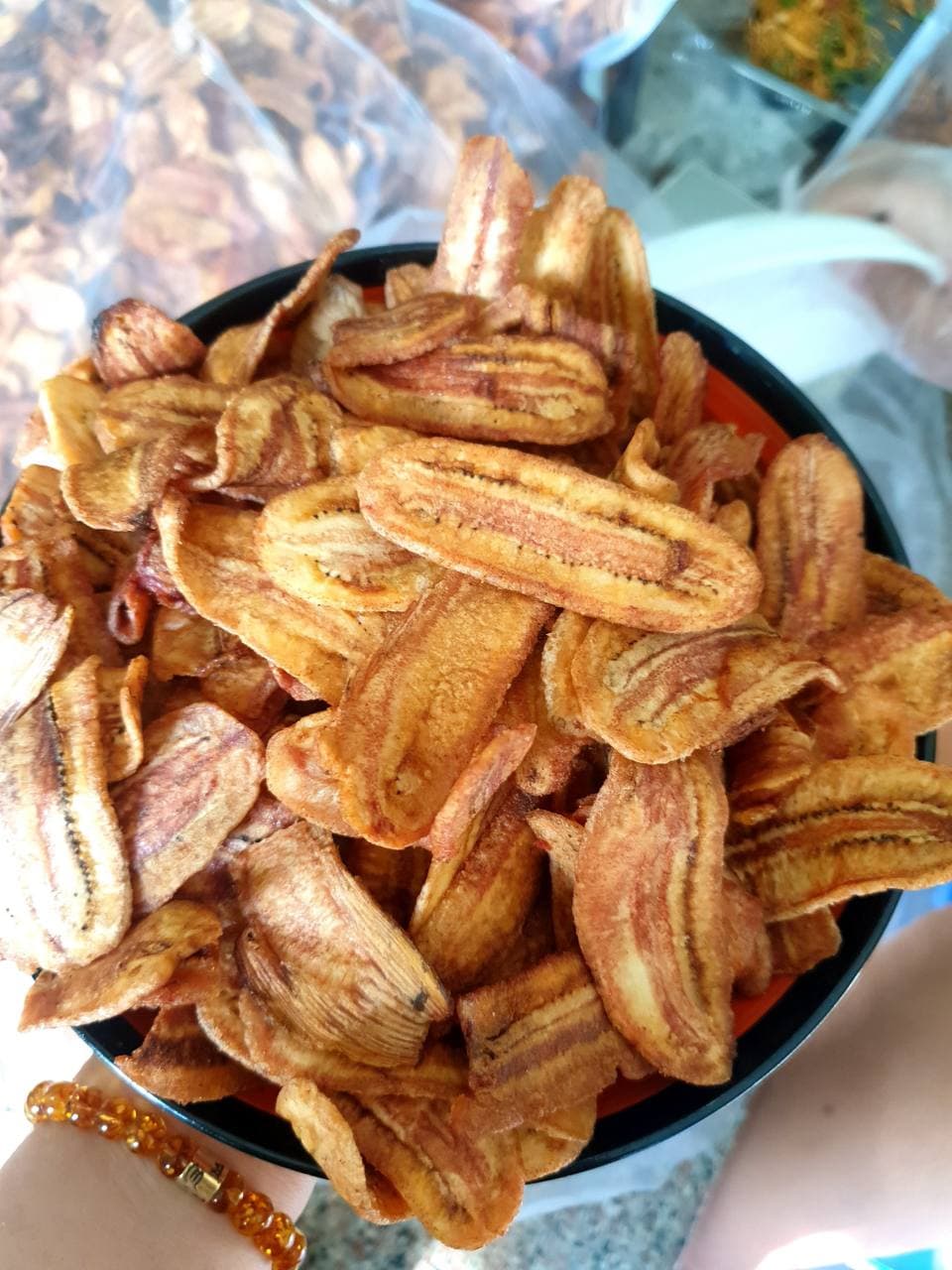 chuối sấy mè gừng giòn tan 500g