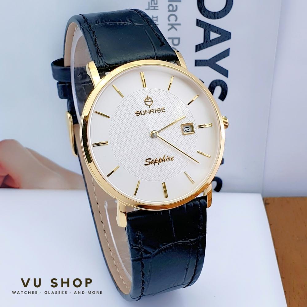 ĐỒNG HỒ NAM DÂY DA SUNRISE DM692SWA