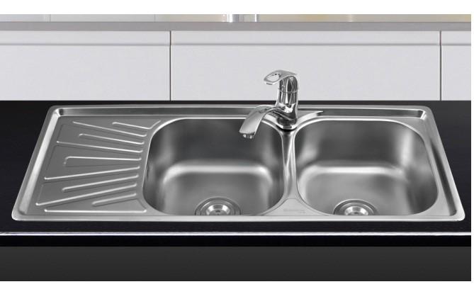 Chậu rửa bát 2 hố 1 bàn Sơn Hà S100