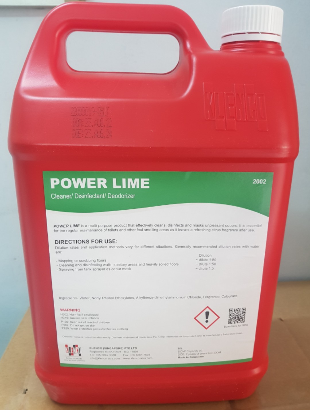 Nước lau sàn đa năng Klenco Power Lime 5L