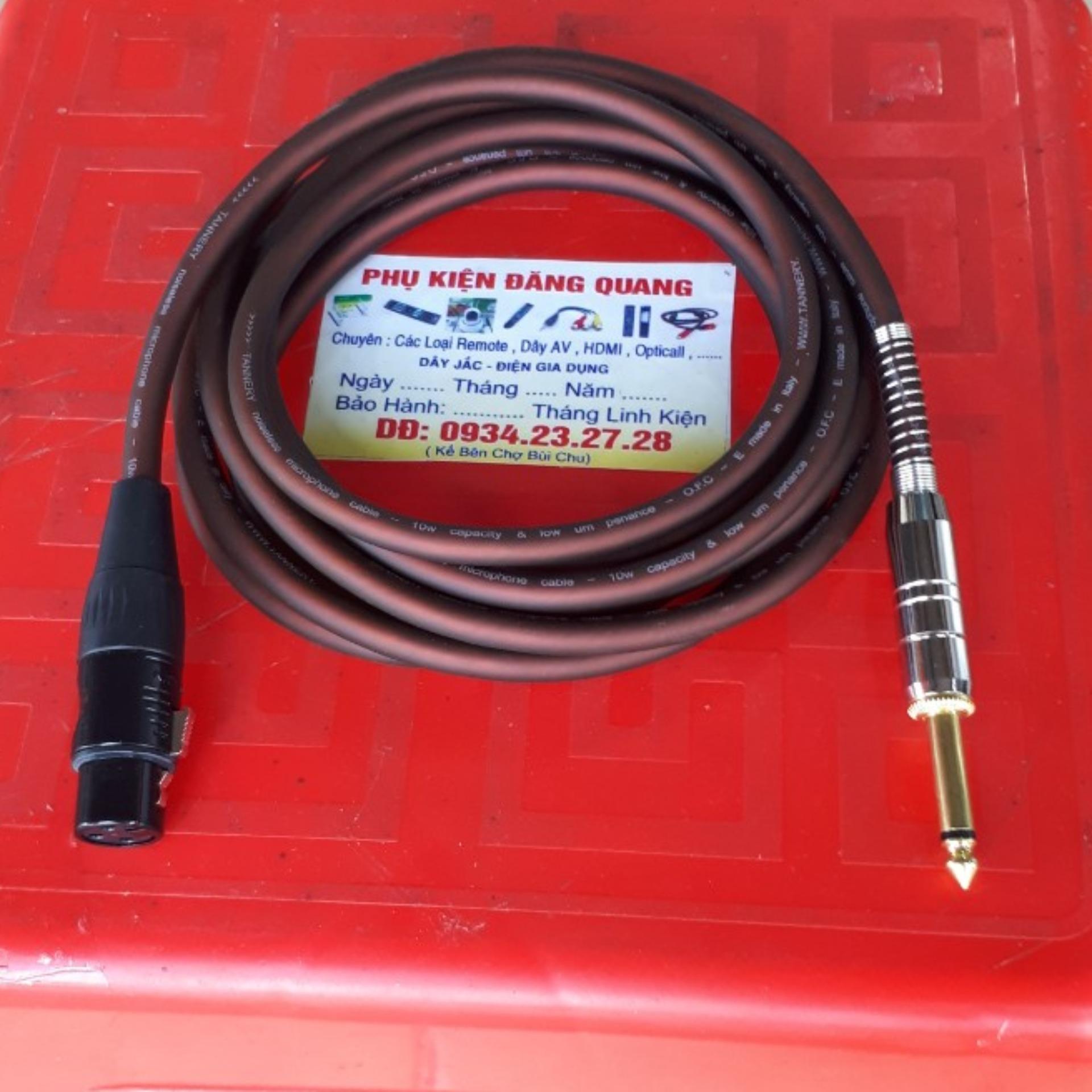 Dây micro italy dài 5m jack tốt chân đồng