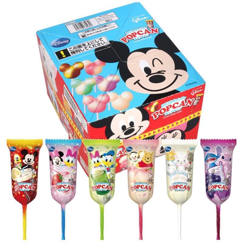 Set 10 chiếc Kẹo mút Glico Popcan Mickey Nhật Bản