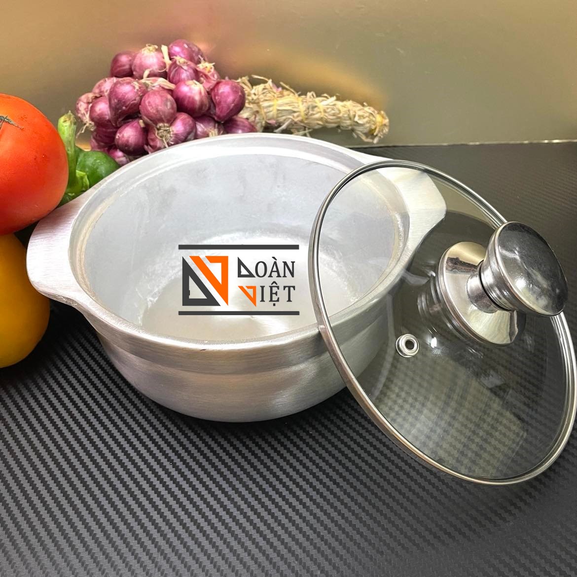 Nồi gang kho thịt cá, cơm niêu, cơm chiên, tiềm gà vịt - gang đúc nguyên khối, mẫu mới siêu bóng đẹp , nhiều size