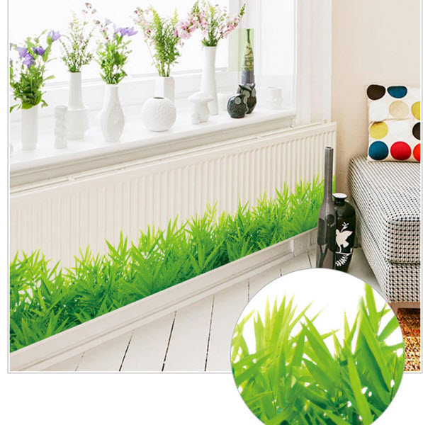 DECAL DÁN CHÂN TƯỜNG HOA CỎ MÙA XUÂN