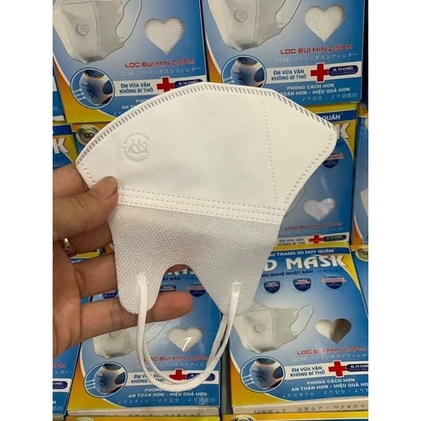 (10 cái) Khẩu Trang 5D Mask Duy Quân Quai Thun