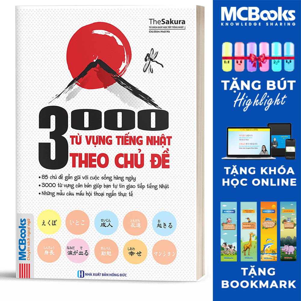 3000 Từ Vựng Tiếng Nhật Theo Chủ Đề - MCBooks