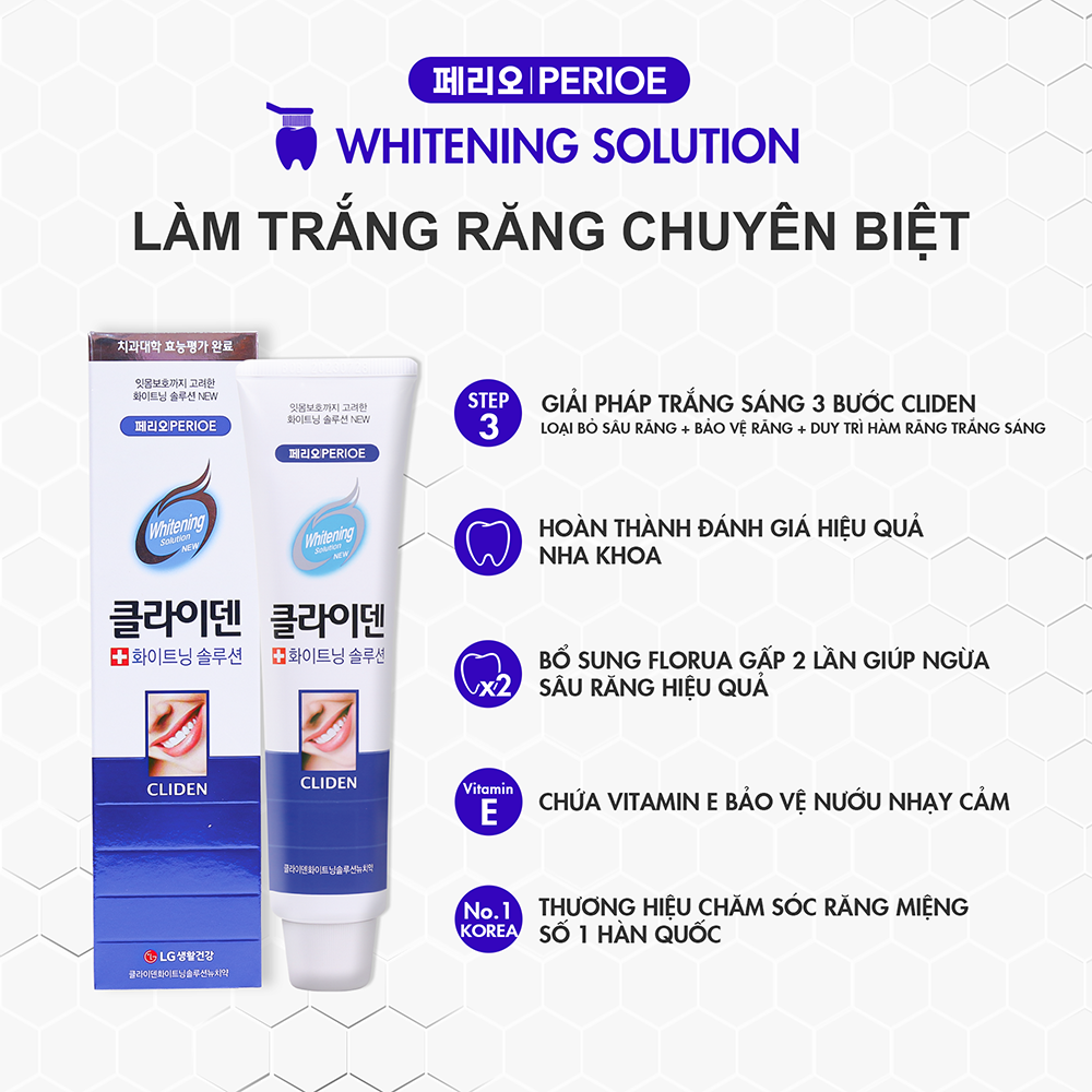Kem đánh răng Perioe Trắng răng chuyên biệt 120g