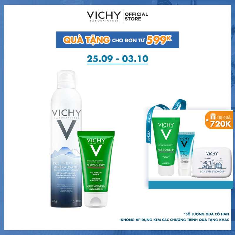 Bộ xịt khoáng dưỡng da Vichy Mineralizing Thermal Water nhập khẩu