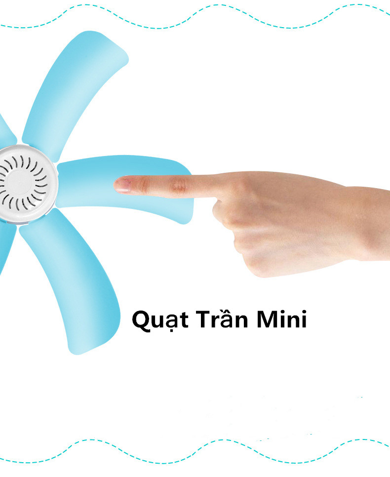 Quạt trần mini 4 cánh đa năng 47mm*41mm