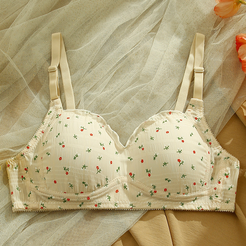 Áo lót nữ dễ thương không gọng, ngực nhỏ, chống đẩy, học sinh THCS, THPT, quần lót mỏng cho nữ