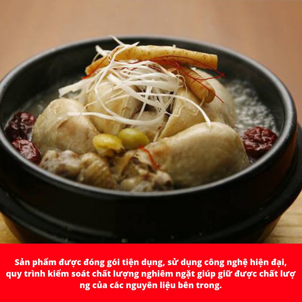 NGUYÊN LIỆU GÀ HẦM SÂM HÀN QUỐC GÓI 70G
