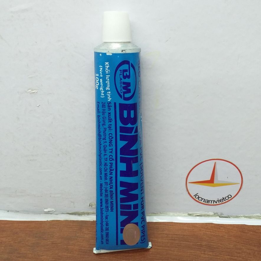 Keo dán ống nhựa PVC Bình Minh 100G