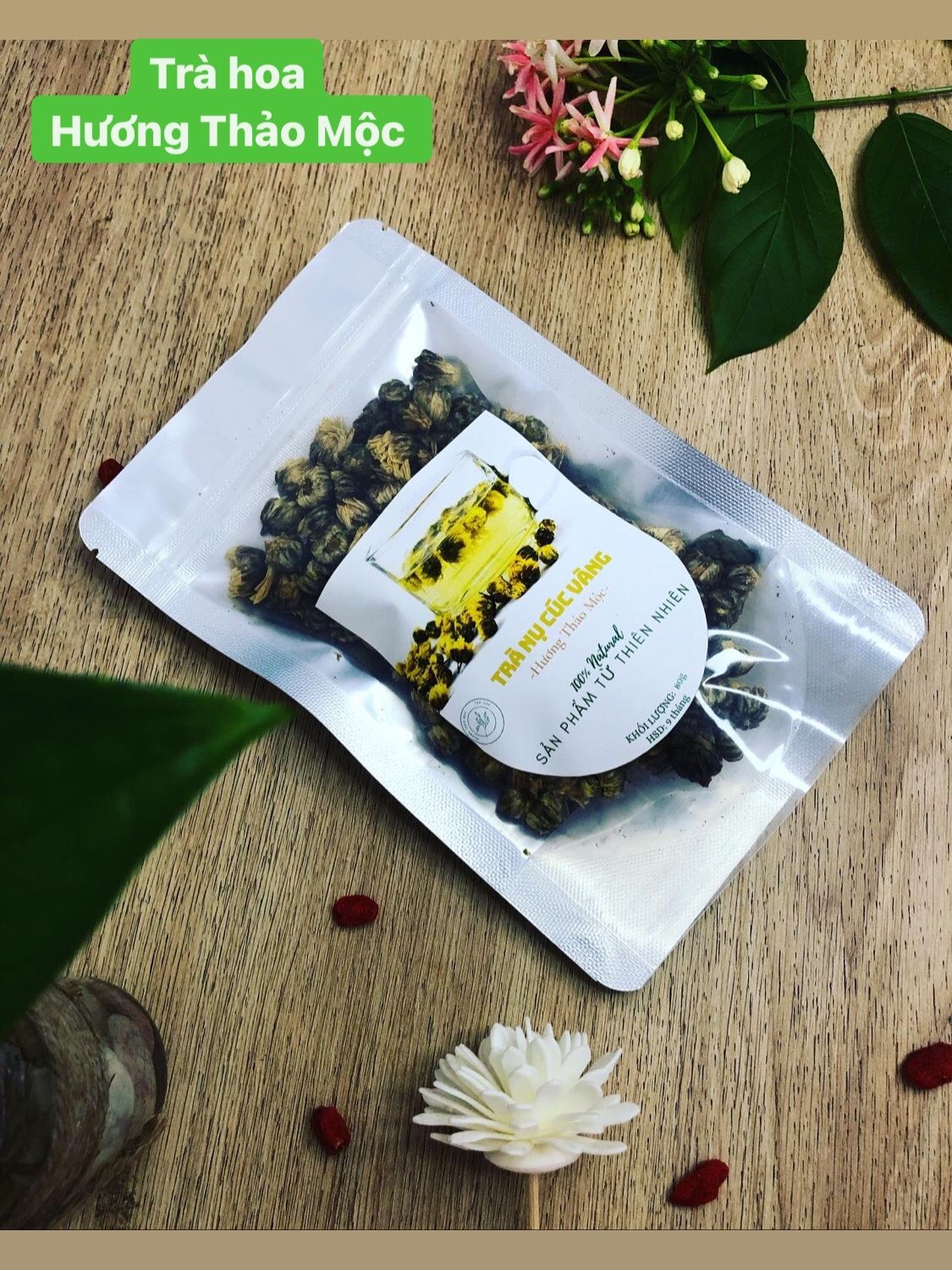 Trà Nụ Hoàng Cúc (Ngủ Ngon - Đẹp Da) - Trà Hoa Natural Thảo Mộc