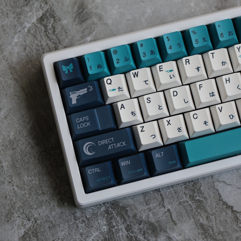 Mechanical keyboard pbt keycaps lycoris recoil 140 keys cherry profile dye sued iso enter for outemu gateron ttc mx switch