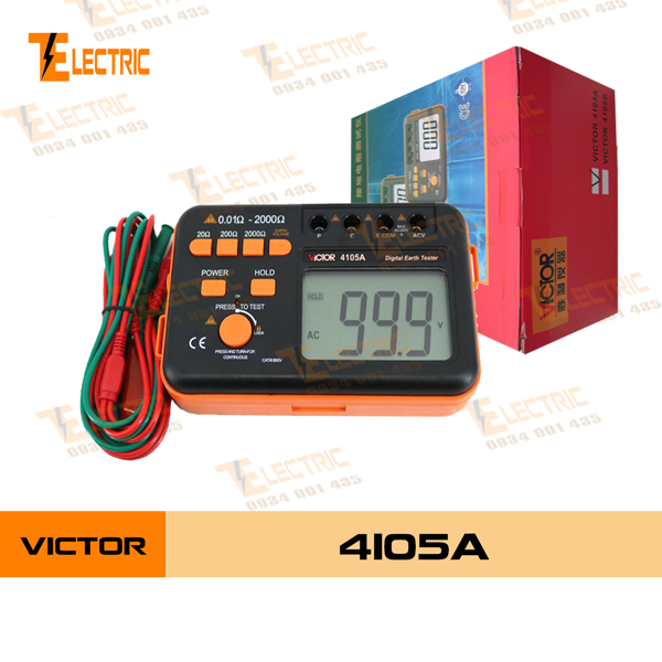 [HCM]Thiết Bị Đo Điện Trở Đất Victor 4105A Máy Đo Điện Trở Đất VC 4105A