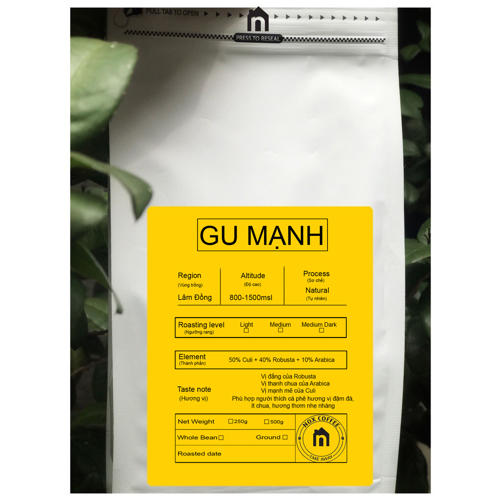 Cà phê Gu Mạnh nguyên chất 100% - Nox Coffee