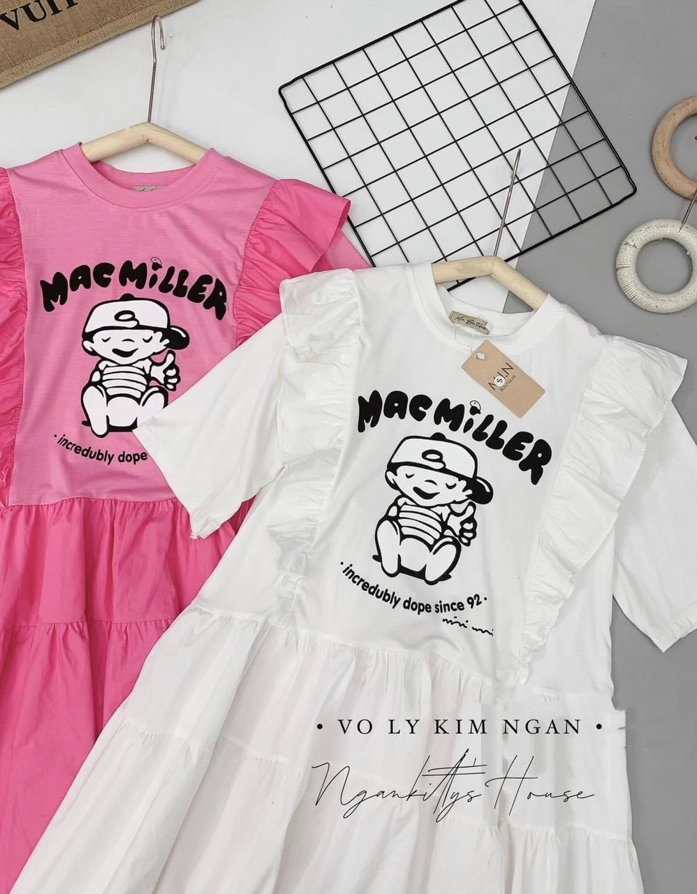 Đầm Babydoll Viền Bèo